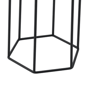 Support de pot de fleurs Merelbeke 2 pcs Noir-doré en.casa