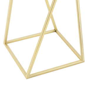 Support de pot de fleurs Mons 2 pcs. Noir-doré en.casa