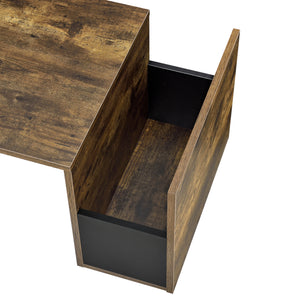 Table basse Bollnäs 90x45x35 cm avec compartiment de rangement différentes couleurs en.casa
