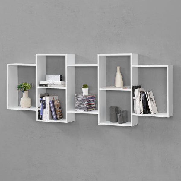 Meuble Mural Jessheim 161 x 18 x 65 cm Blanc Mat Laqué [en.casa]