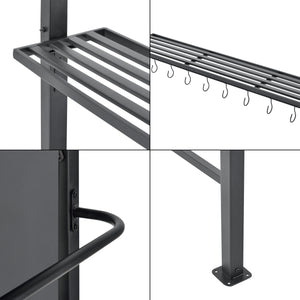 Tonnelle de Barbecue Pyrgos 215 x 220 x 140 cm Anthracite Gris Foncé [en.casa]