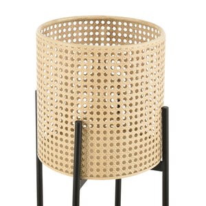 Lot de 3 Supports de Plante Walhain Métal Tailles Différentes Noir Sable [en.casa]