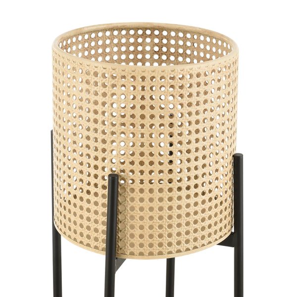 Lot de 3 Supports de Plante Walhain Métal Tailles Différentes Noir Sable [en.casa]