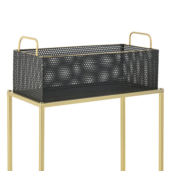 Lot de 2 Supports de Plante Jurbise Laiton Noir [en.casa]
