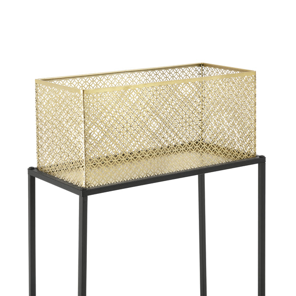 Porte-fleurs Anderlues lot de 2 noir/cuivre en.casa