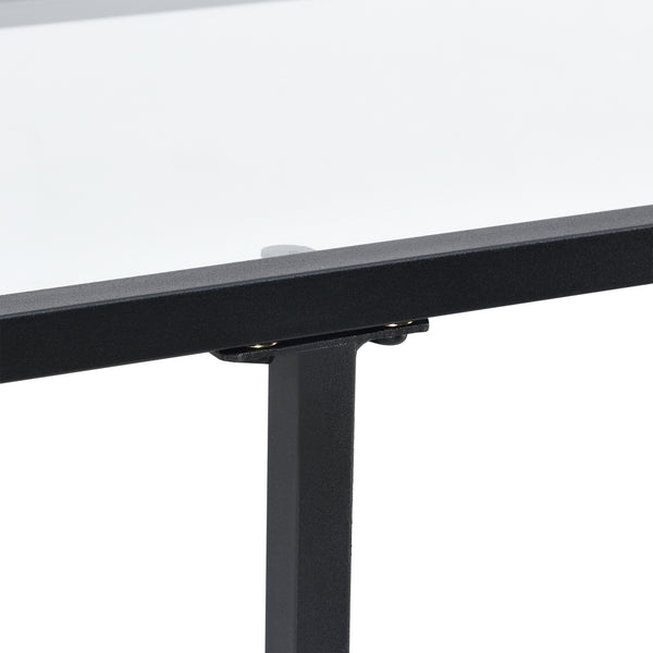 Console Perstorp 100x30x73cm Noir en.casa