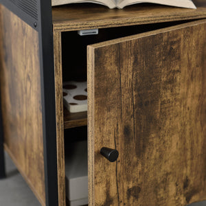 Commode Eigersund pour Salon 60 x 40 x 40 cm Noir Effet Bois Foncé [en.casa]