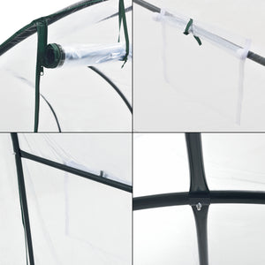 Serre de jardin tunnel Grünwald en acier et PVC 200 x 300 x 190 cm [en.casa]