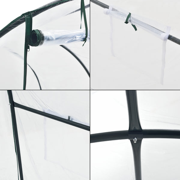 Serre de jardin tunnel Grünwald en acier et PVC 200 x 300 x 190 cm [en.casa]