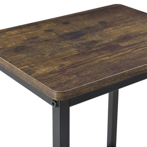 Lot de 2 Tabourets de Bar Örebro 65 x 40 x 30 cm Noir Effet Bois Foncé [en.casa]