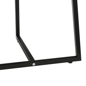 Table Basse Valdemarsvik Ovale 100 x 60 x 47 cm Noir Effet Chêne [en.casa]