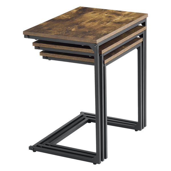 Ensemble de tables d'appoint Tjörn lot de 3 teinte bois foncé [en.casa]