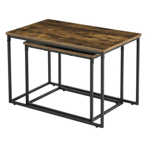 Ensemble de tables basses Härnösand lot de 2 teinte bois foncé [en.casa]