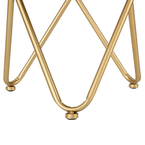 Tabouret Rembourré Rond Katrineholm 44 x 35 cm [en.casa]