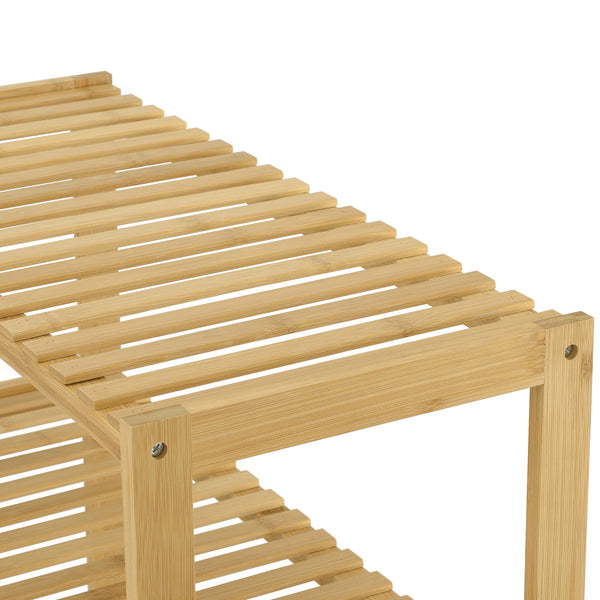 Étagère sur pied en bambou Nyköping 58 x 26 x 66 cm [en.casa]