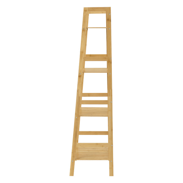 Étagère échelle en bambou Vinje 48x32x123cm [en.casa]