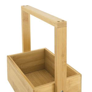 Étagère de salle de bain Bardu avec 4 compartiments de rangement 28x16x88cm Bambou [en.casa]