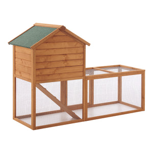 Clapier à lapins Kelkheim 110x160x61cm Bois de sapin [en.casa]