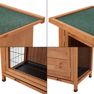 Enclos pour lapins Falkenau en bois de sapin 104x122x50cm [en.casa]