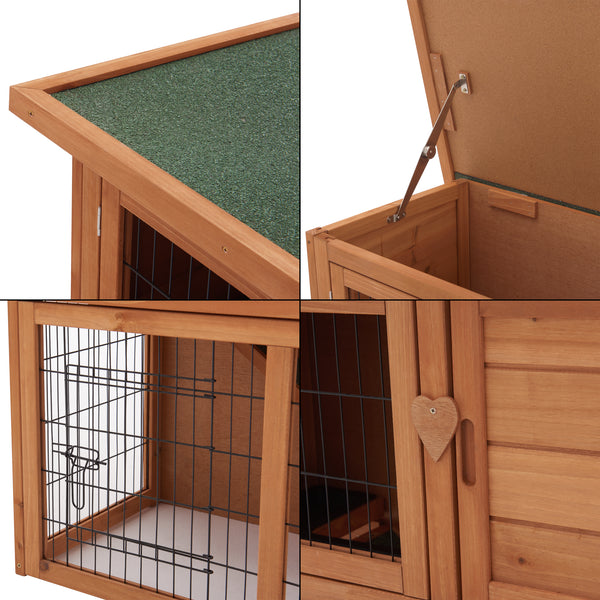 Clapier Nidda 85x91,5x45cm en bois de sapin [en.casa]