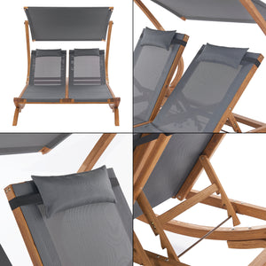 Lit double Karystos 197x156x144cm Gris foncé [en.casa]