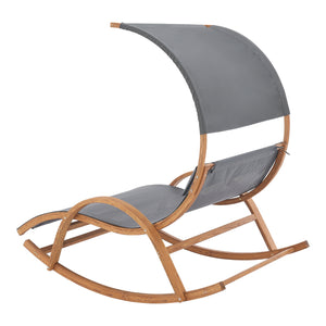 Chaise à bascule Kasos 181x135x190cm Gris foncé [en.casa]