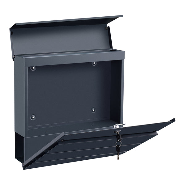 Boîte aux lettres Achtrup 37x37x11cm Acier Anthracite [en.casa]