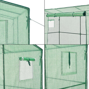 Serre Vlaardingen 198x78x200cm Vert [en.casa]