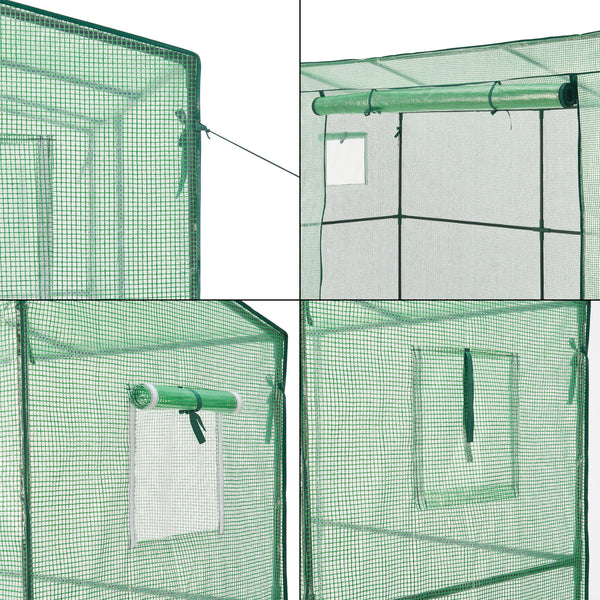 Serre Vlaardingen 198x78x200cm Vert [en.casa]