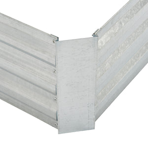 Plate-bande Barneveld 90x90x30cm Acier Argent [en.casa]