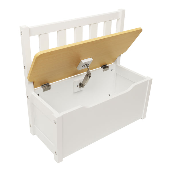 Set de table pour enfants Lousame Bois de pin naturel / blanc [en.casa]