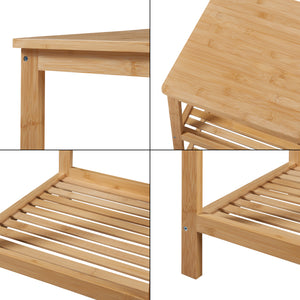 Étagère sur pied en bambou Ikerasak [en.casa]