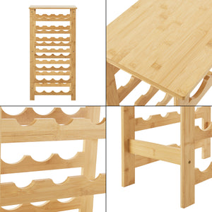 Étagère à vin Äänekoski 94x47x29 cm Bambou Naturel [en.casa]