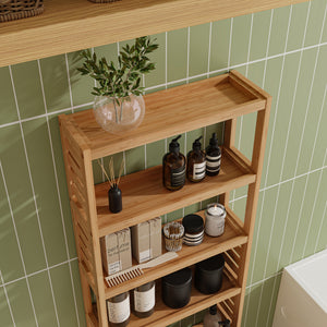 Étagère à 7 niveaux Forssa pour salle de bain cusine salon 165 x 42 x 28 cm [en.casa]