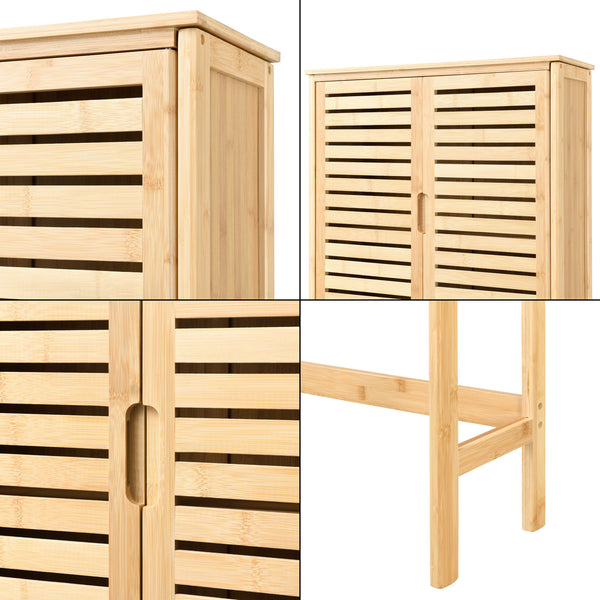 Meuble de rangement Geta pour WC à 2 portes 170 x 66 x 23 cm [en.casa]