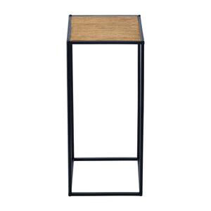 Set de 2 tables d'appoint Gamleby gigognes carrées noir effet bois [en.casa]