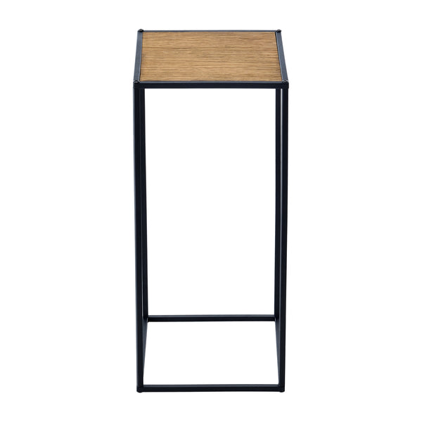 Set de 2 tables d'appoint Gamleby gigognes carrées noir effet bois [en.casa]