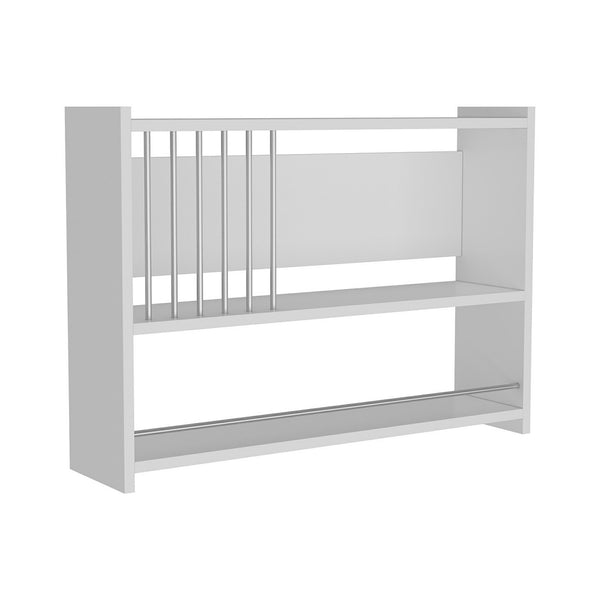 Étagère murale Helsingør avec 3 étagères Blanc [en.casa]