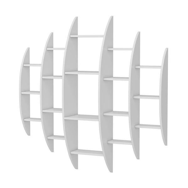 Étagère murale Dianalund 147x146x29 cm Blanc [en.casa]