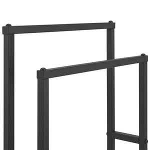 Porte-serviettes avec 2 barres 78 x 48 x 24 cm Noir [en.casa]