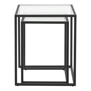 Table de salle à manger Holstebro Noir/Transparent [en.casa]