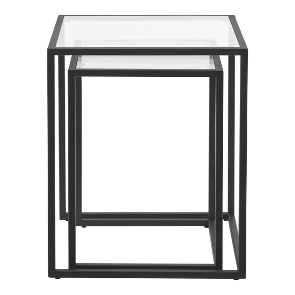 Table de salle à manger Holstebro Noir/Transparent [en.casa]