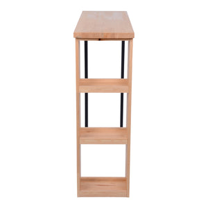 Table de bar Nørager avec étagère intégrée 89,5 x 90 x 29 cm [en.casa]