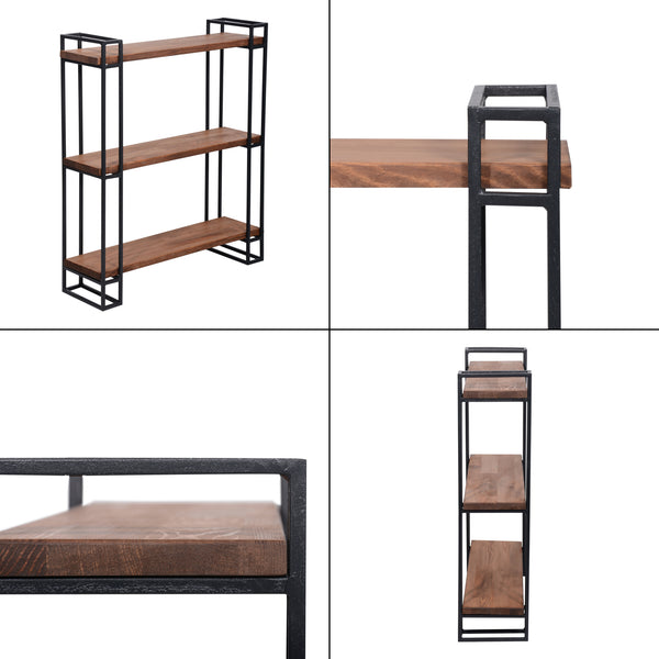 Étagère murale Falster à 3 niveaux 77 x 60 x 20 cm pin lasuré [en.casa]