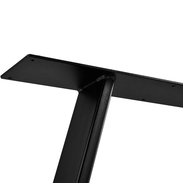 Structure de table Lyngby lot de 2 acier 72x55cm noir [en.casa]
