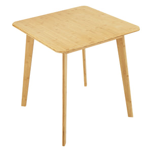 Table à manger Närpes pour 2 personnes Bambou 75x70x70 cm [en.casa]