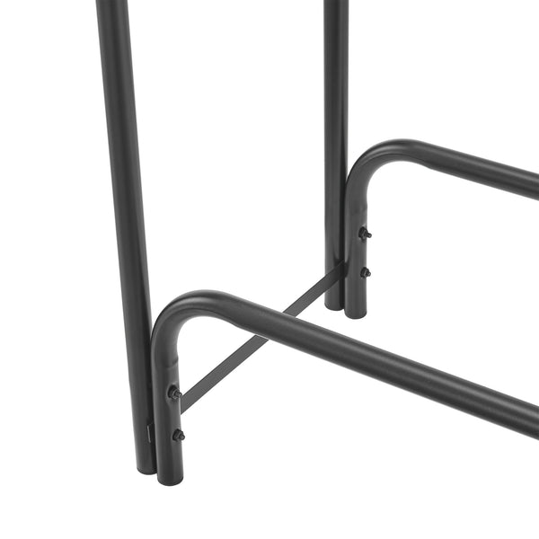 Range-bûches Kwethluk pour intérieur extérieur 124 x 124 x 34,5 cm noir [casa.pro]