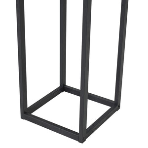 Range-bûches Tanum en acier 35 x 35 x 120 cm noir [en.casa]