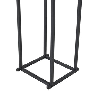 Étagère à bûches Tibro en acier 35x35x120 cm Noir [en.casa]