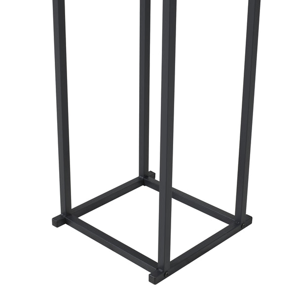 Étagère à bûches Tibro en acier 35x35x120 cm Noir [en.casa]